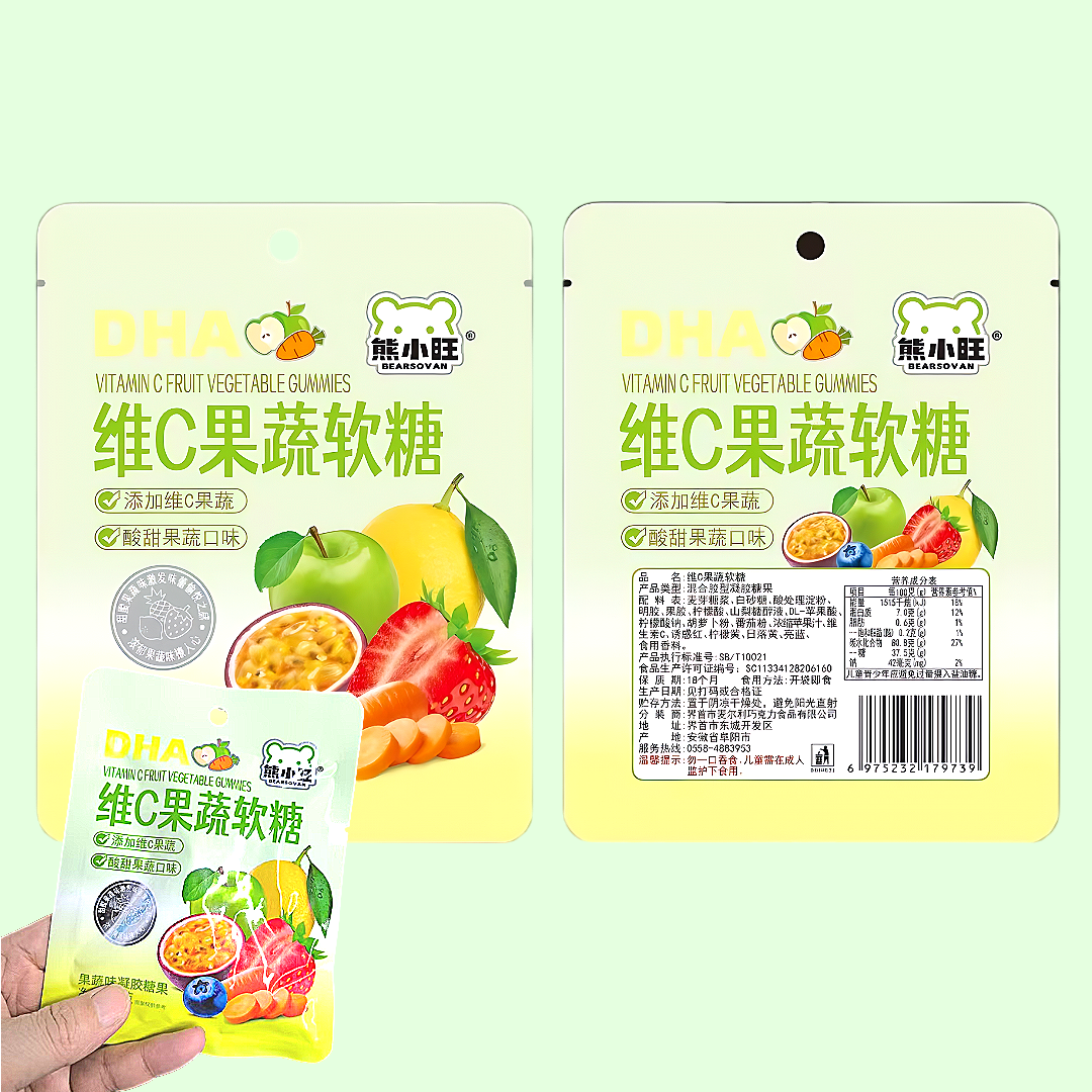 酸甜果蔬口味凝胶软糖