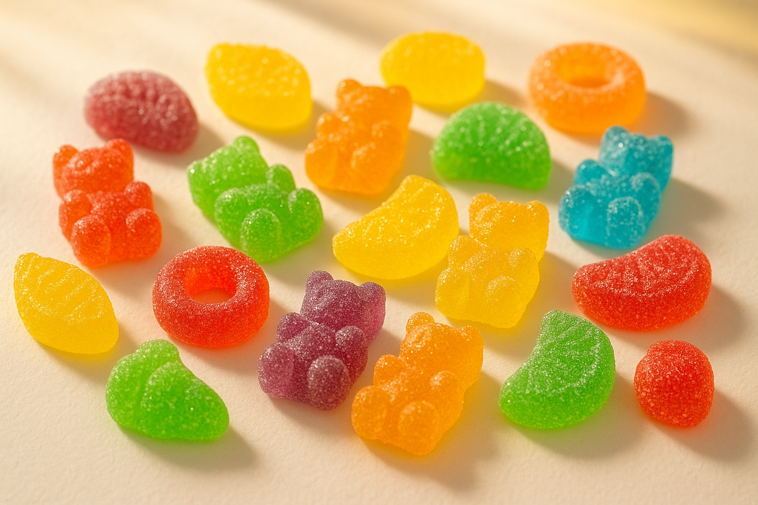 With a rainbow of fruity flavors and a delightfully soft texture, it's a sweet escape you’ll love. Whether you’re craving a mid - morning pick - me - up or a bedtime treat, these gummies are pure joy in every bite. And don’t worry – with all the fun tastes and none of the guilt, you can feel good about treating yourself : )